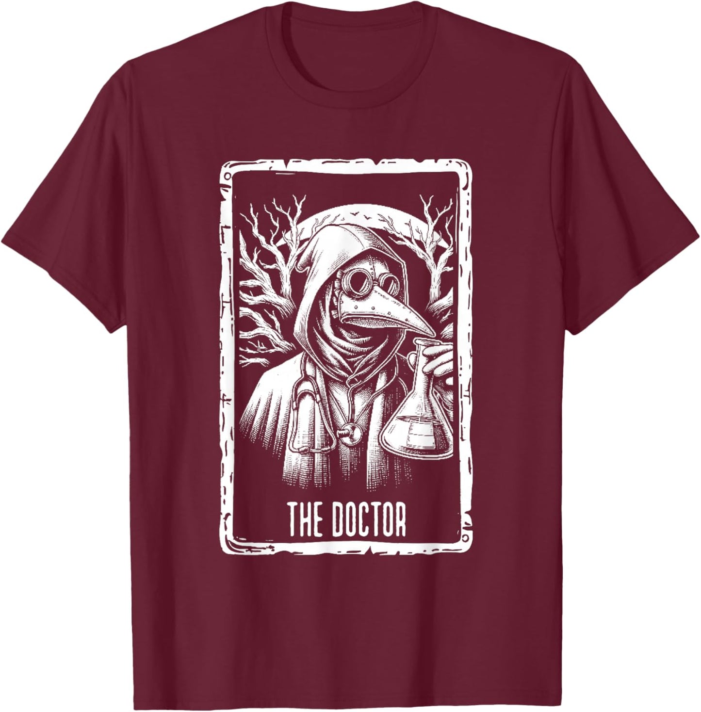 Tarot Witch Magic Occult Death Spell The Doctor T-Shirt - T-Shirt | Maroon