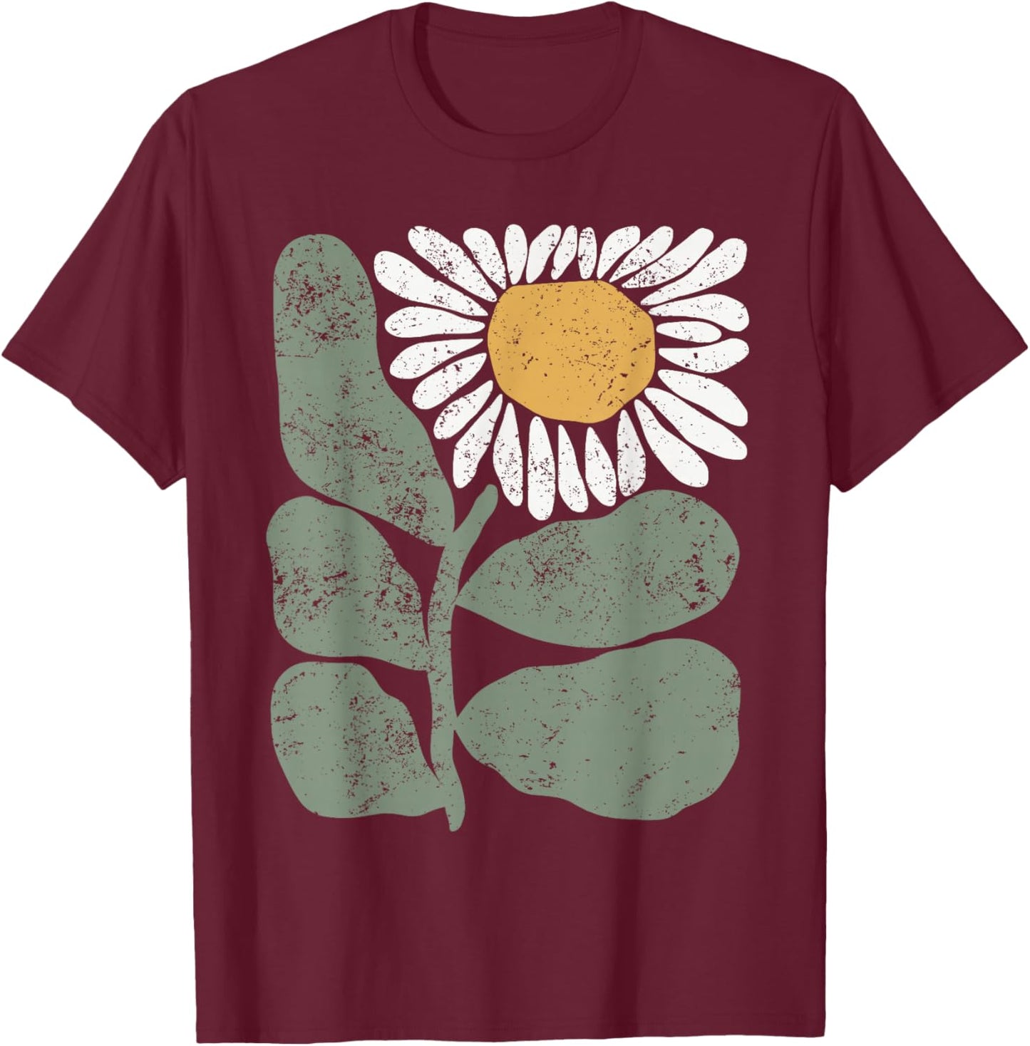 Vintage Boho Wildflower Retro Botanical Wildflower Gardener T-Shirt - T-Shirt | Maroon