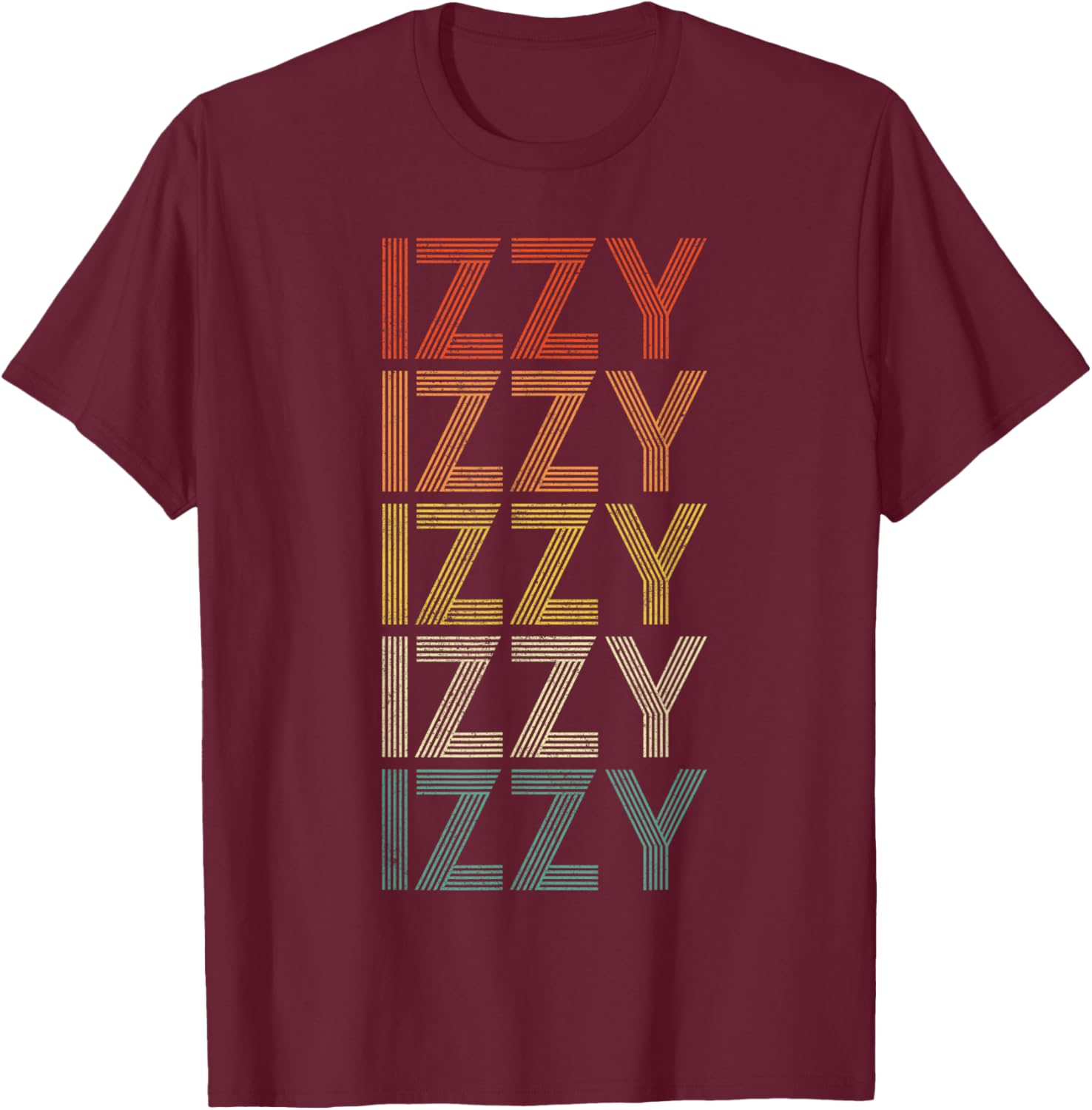 Izzy Vintage Retro T-Shirt - T-Shirt | Maroon
