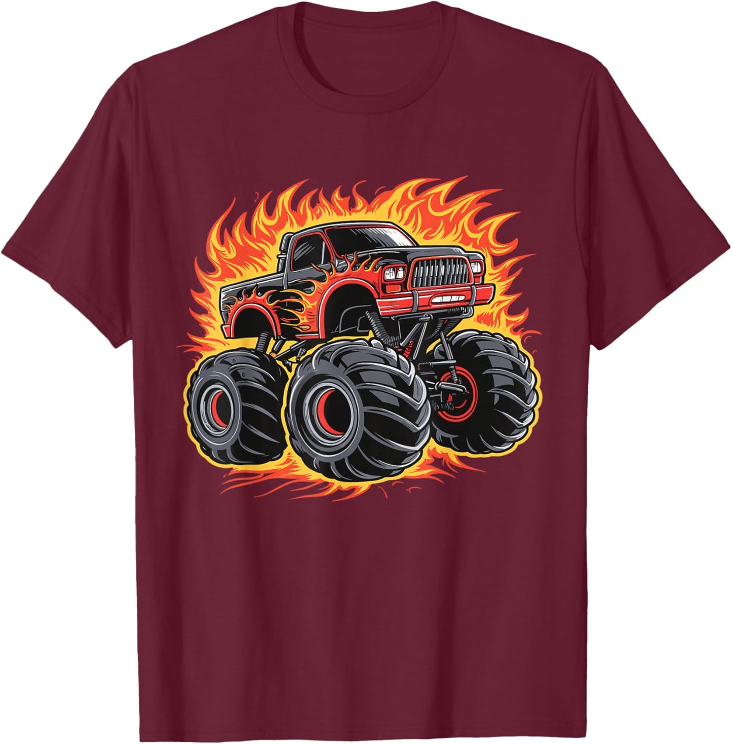 Monster Truck for toddlers Youth & Adults T-Shirt - T-Shirt | Maroon