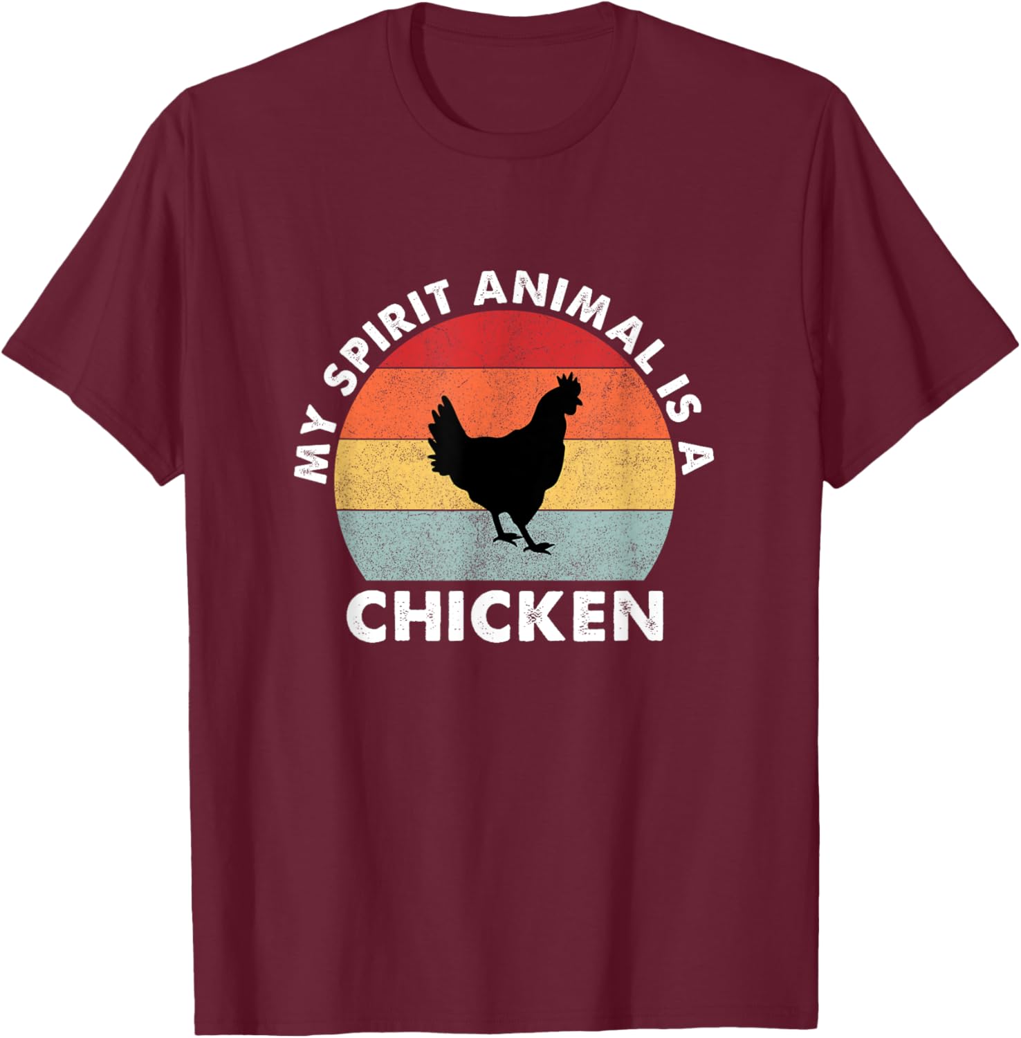 Vintage My Spirit Animal Is a Chicken T-Shirt - T-Shirt | Maroon
