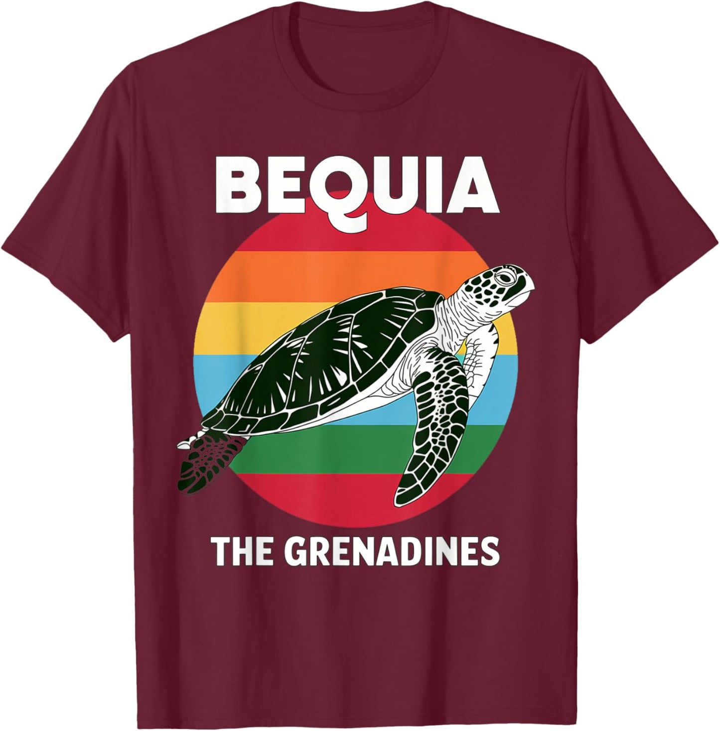 Bequia The Grenadines Vacation Souvenirs T-Shirt - T-Shirt | Maroon