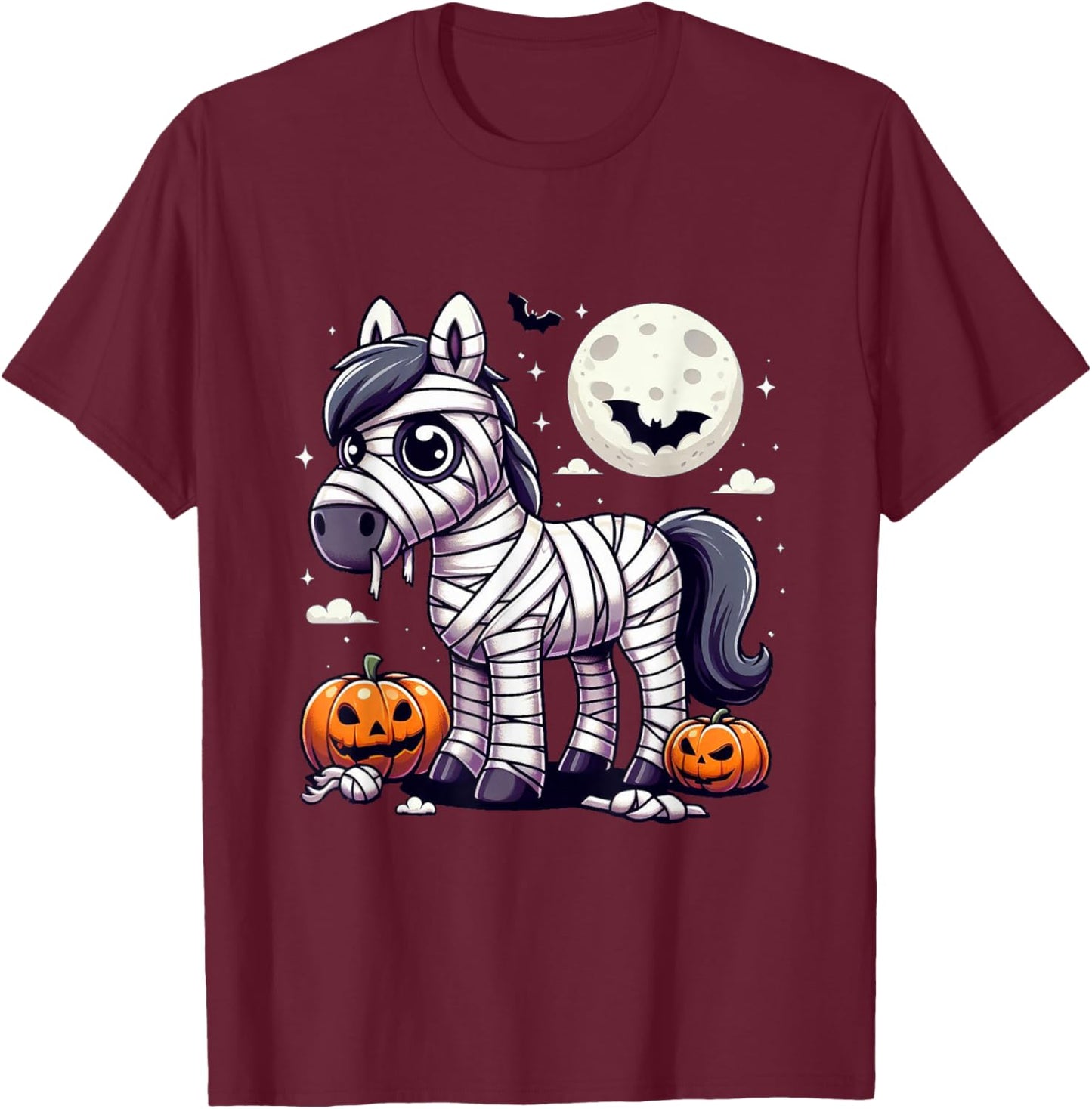 spooky Horse mummy T-Shirt - T-Shirt | Maroon