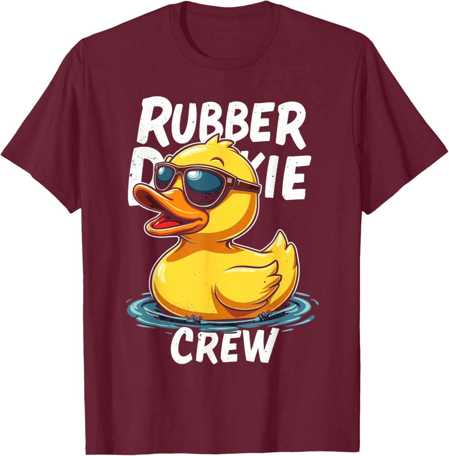 Rubber DUCKIE CREW Rubber Duck T-Shirt - T-Shirt | Maroon