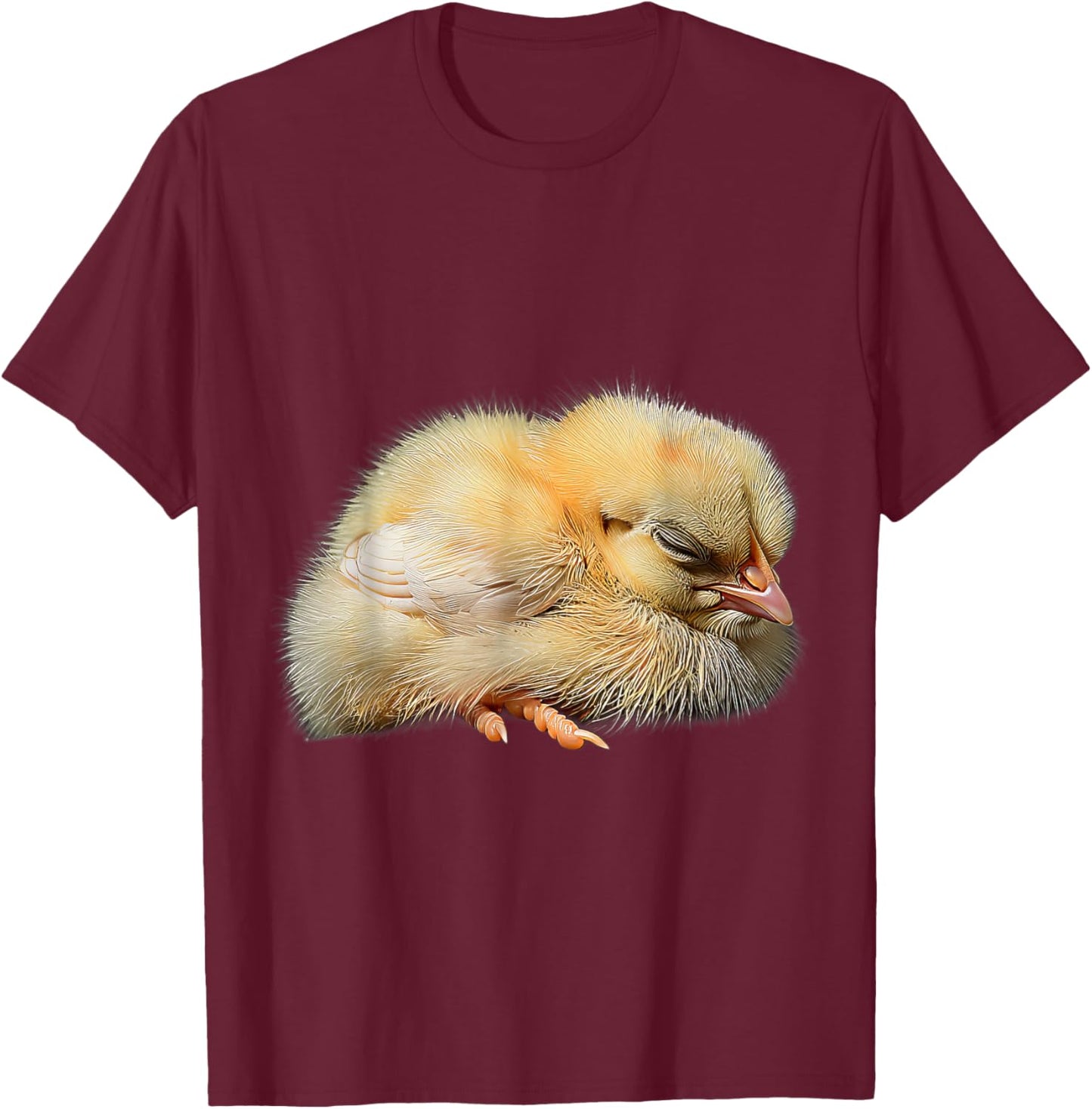 Chicken Sleeping T-Shirt - T-Shirt | Maroon