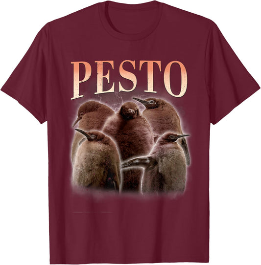 Cute Pesto The Penguin Funny Baby Penguin Pesto T-Shirt - T-Shirt | Maroon