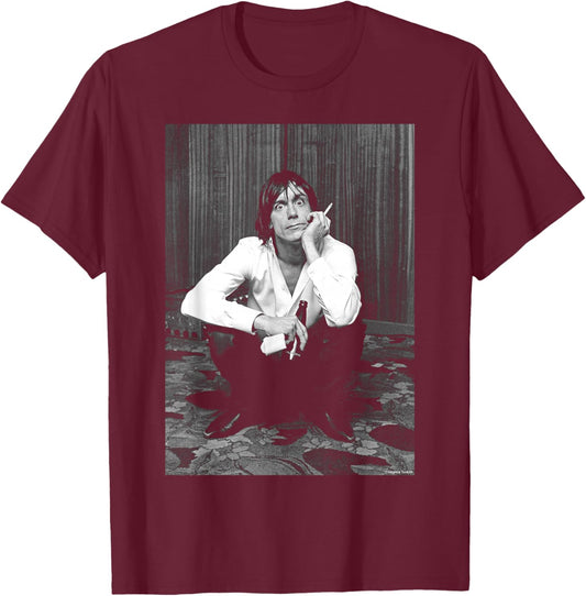 Iggy Pop Of The Stooges Friars Aylesbury By Virginia Turbett T-Shirt - T-Shirt | Maroon