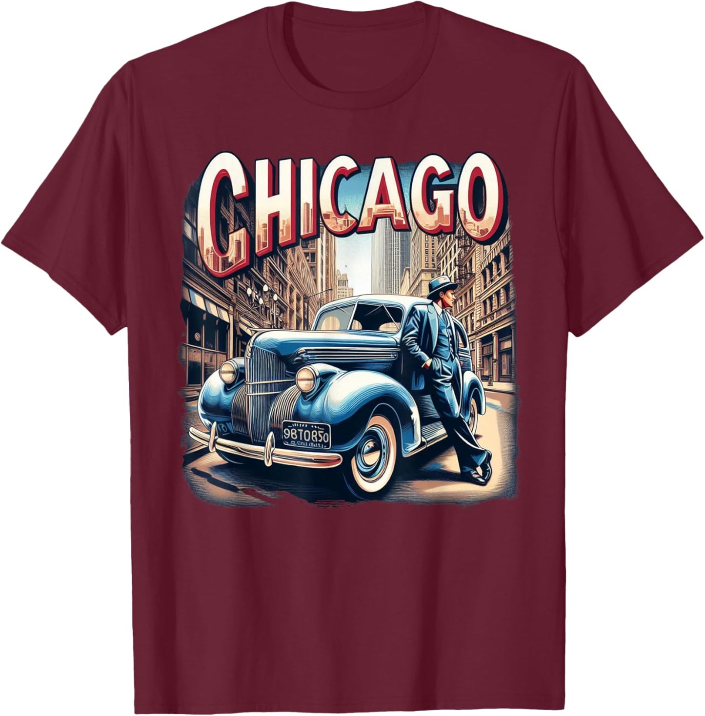 Vintage Chicago T-Shirt - T-Shirt | Maroon