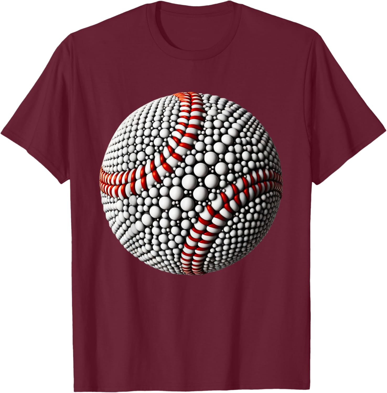 Classic Funny Baseball Dot Day T-Shirt - T-Shirt | Maroon