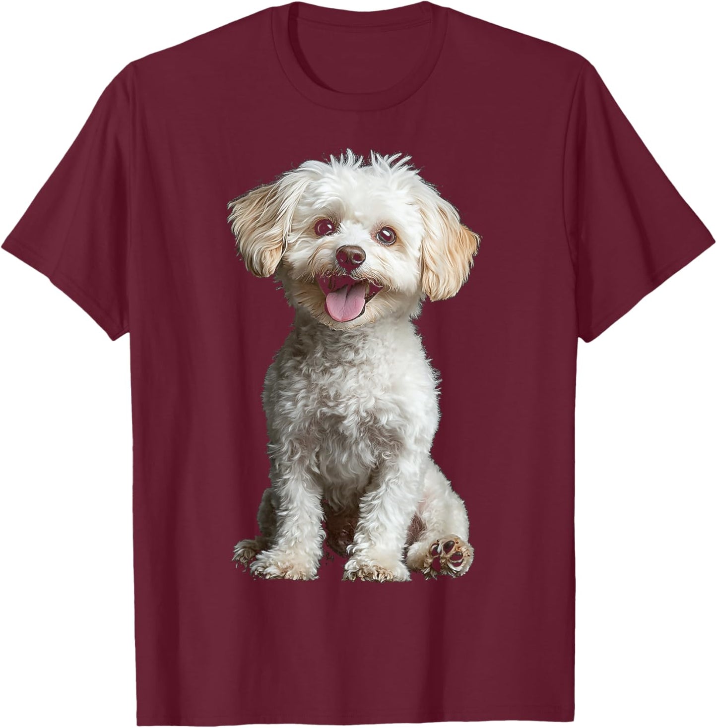 Maltipoo Dog Motif Pet Artwork Maltipoo T-Shirt - T-Shirt | Maroon