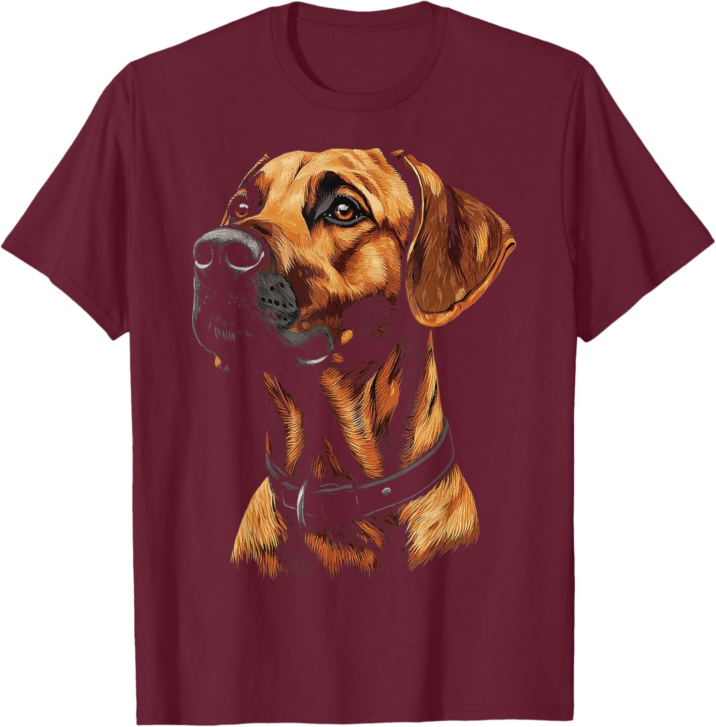Rhodesian Ridgeback Dog Pet Artwork Rhodesian Ridgeback Men Women Kids T-Shirt - T-Shirt | Maroon