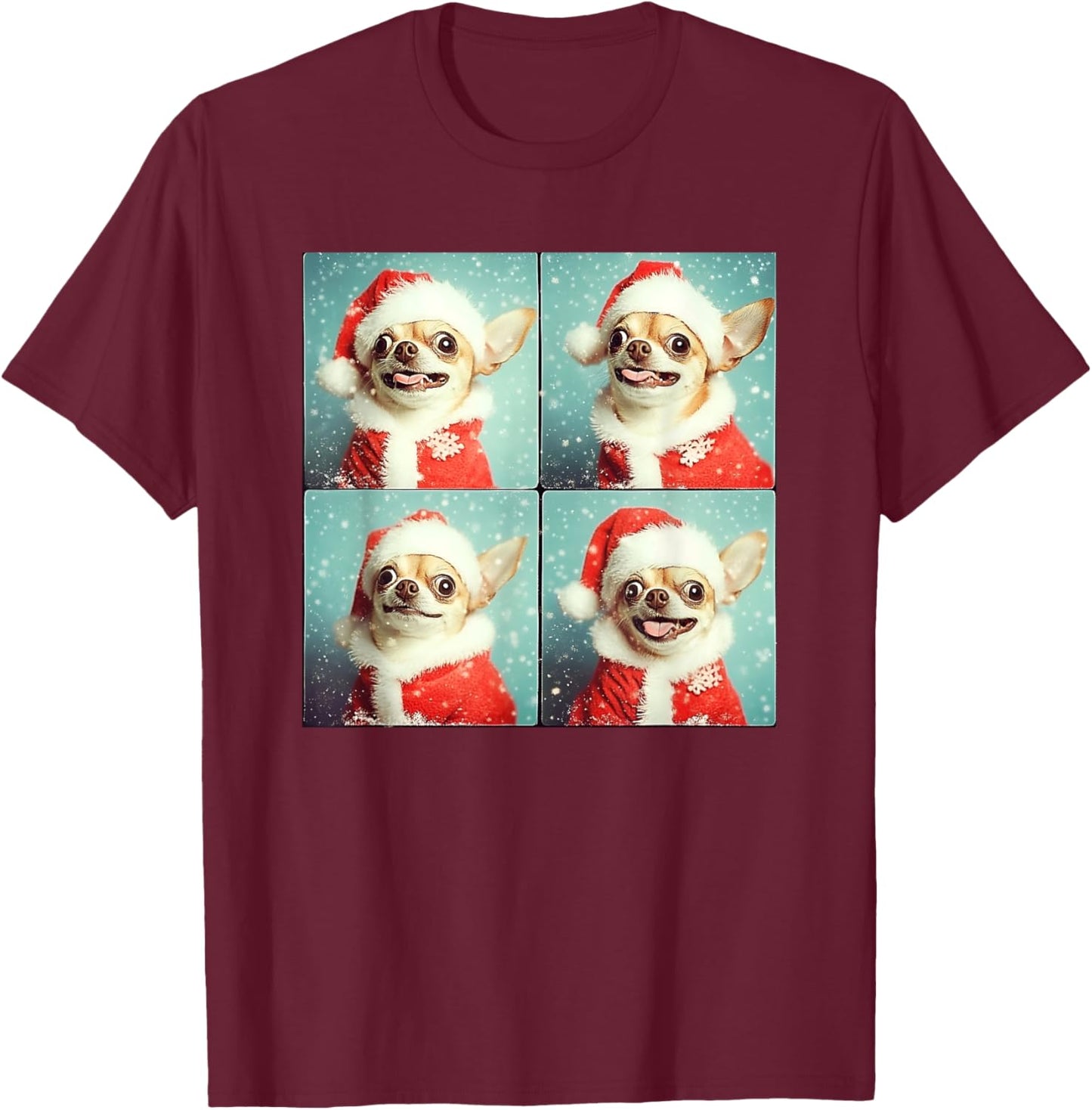 Funny Chihuahua Christmas T-Shirt - T-Shirt | Maroon