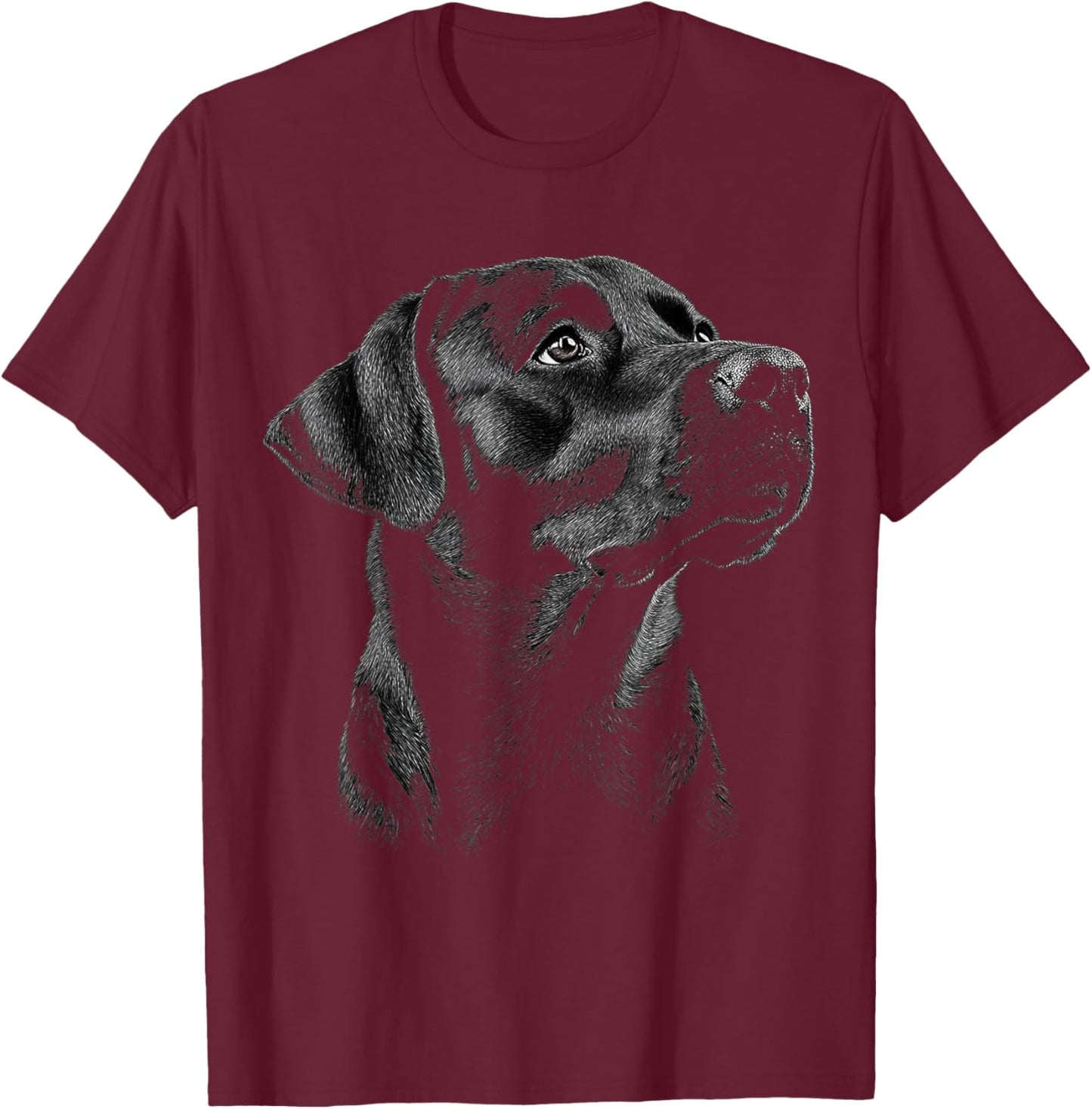 Labrador Retriever Dog Motif Pet Artwork Labrador Retriever Men Women Kids T-Shirt - T-Shirt | Maroon