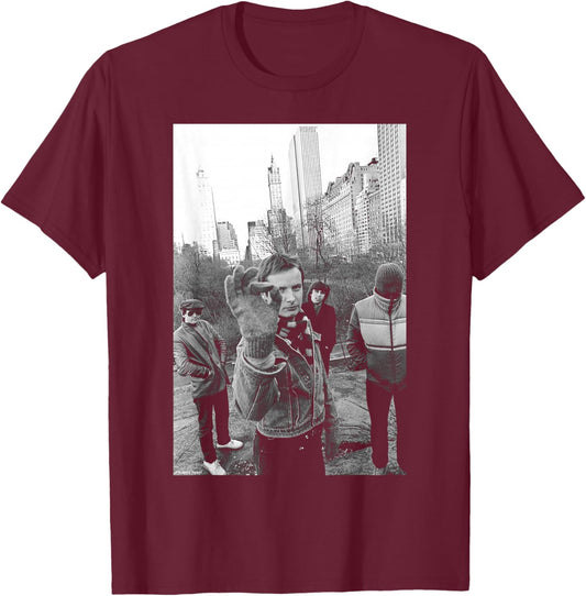 XTC English Rock Band Photo By Virginia Turbett T-Shirt - T-Shirt | Maroon