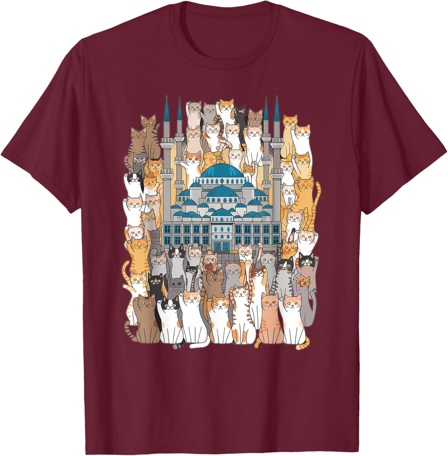 Istanbul cat - city of cats turkey travel T-Shirt - T-Shirt | Maroon