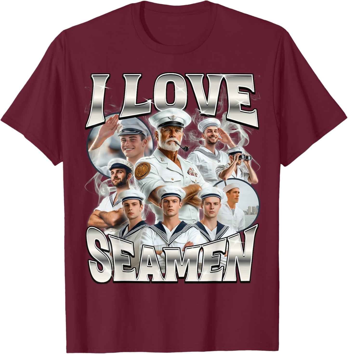 I Love Seamen T-Shirt - T-Shirt | Maroon