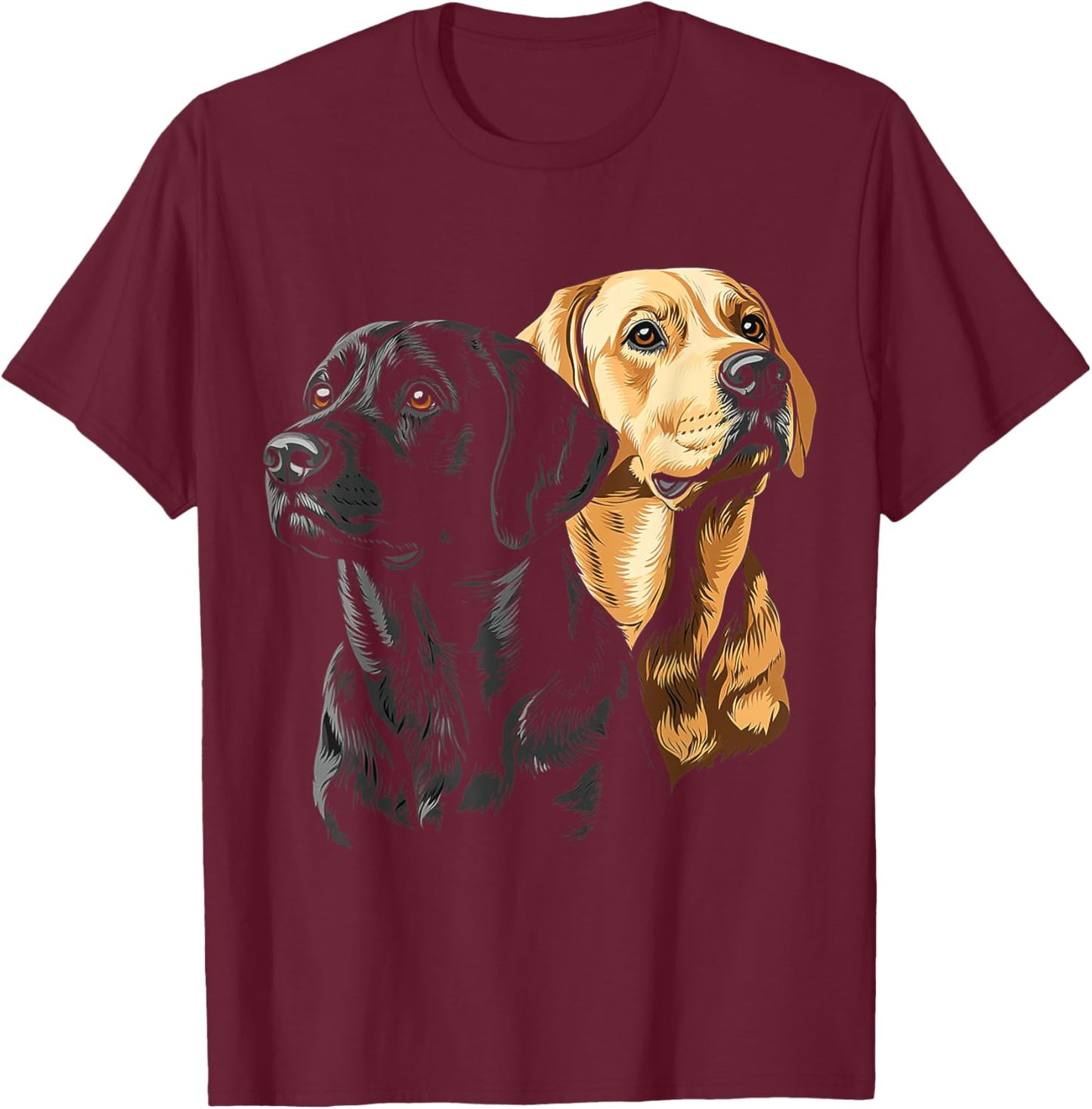 Labrador Dog Graphic Pet Artwork Labrador Women Kids T-Shirt - T-Shirt | Maroon