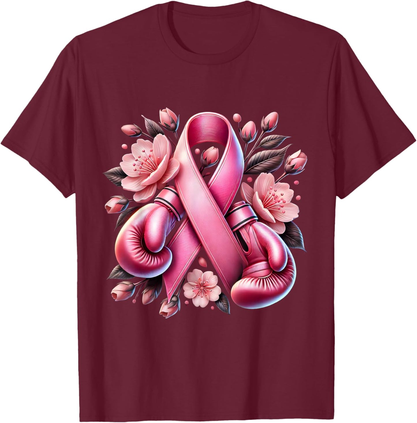 Breast Cancer Warrior Breast Cancer Awareness Support Squad T-Shirt - T-Shirt | Maroon