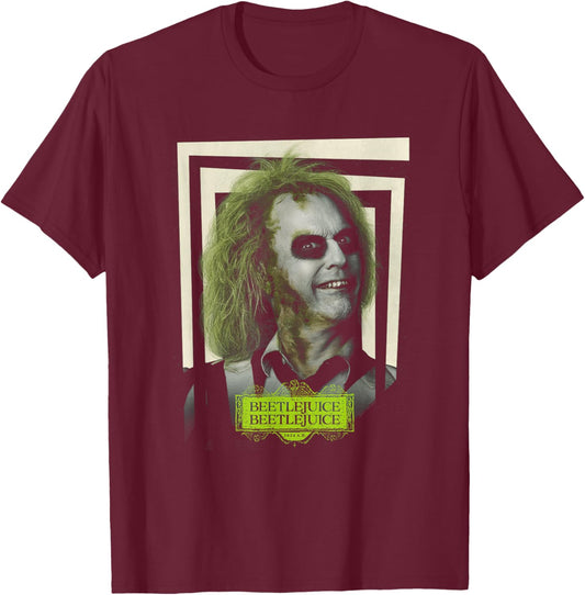 Beetlejuice Ghost with the Most Beetlejuice 2 Movie Poster T-Shirt - T-Shirt | Maroon