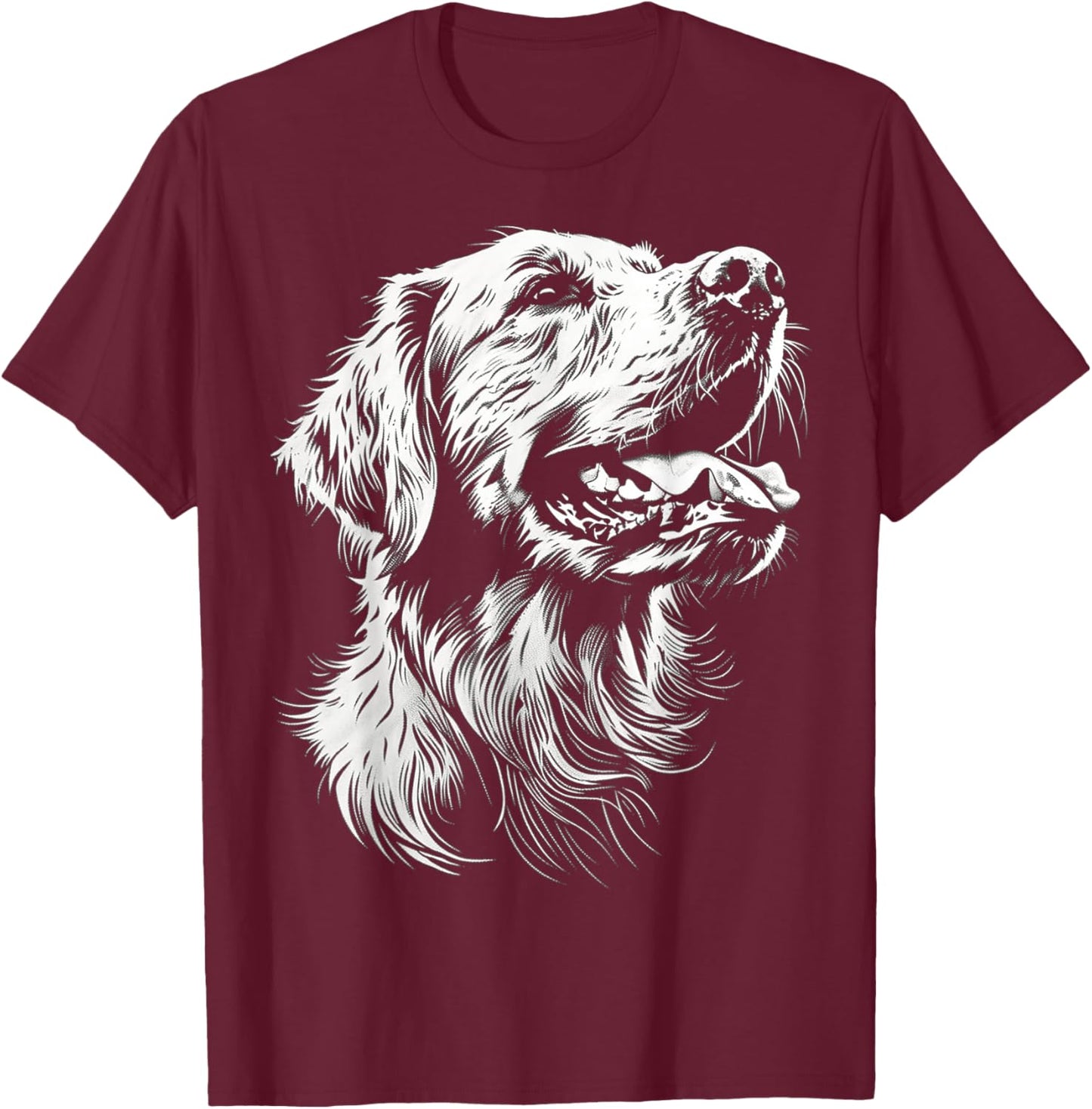 Golden Retriever Dog Graphic Pet Golden Retriever T-Shirt - T-Shirt | Maroon