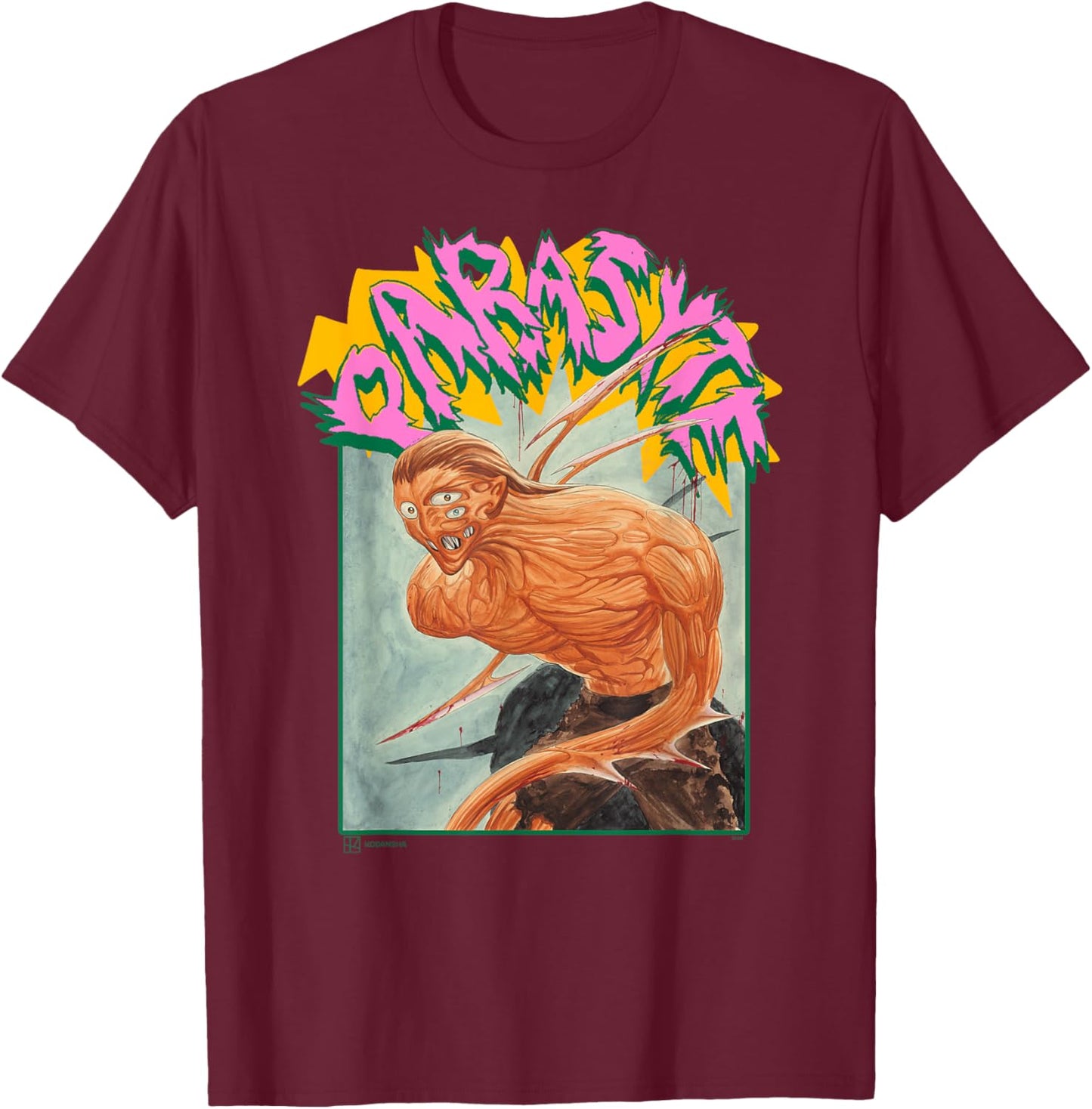 Ripple Junction x Parasyte Gotou Monster Form Jumbo Print T-Shirt - T-Shirt | Maroon