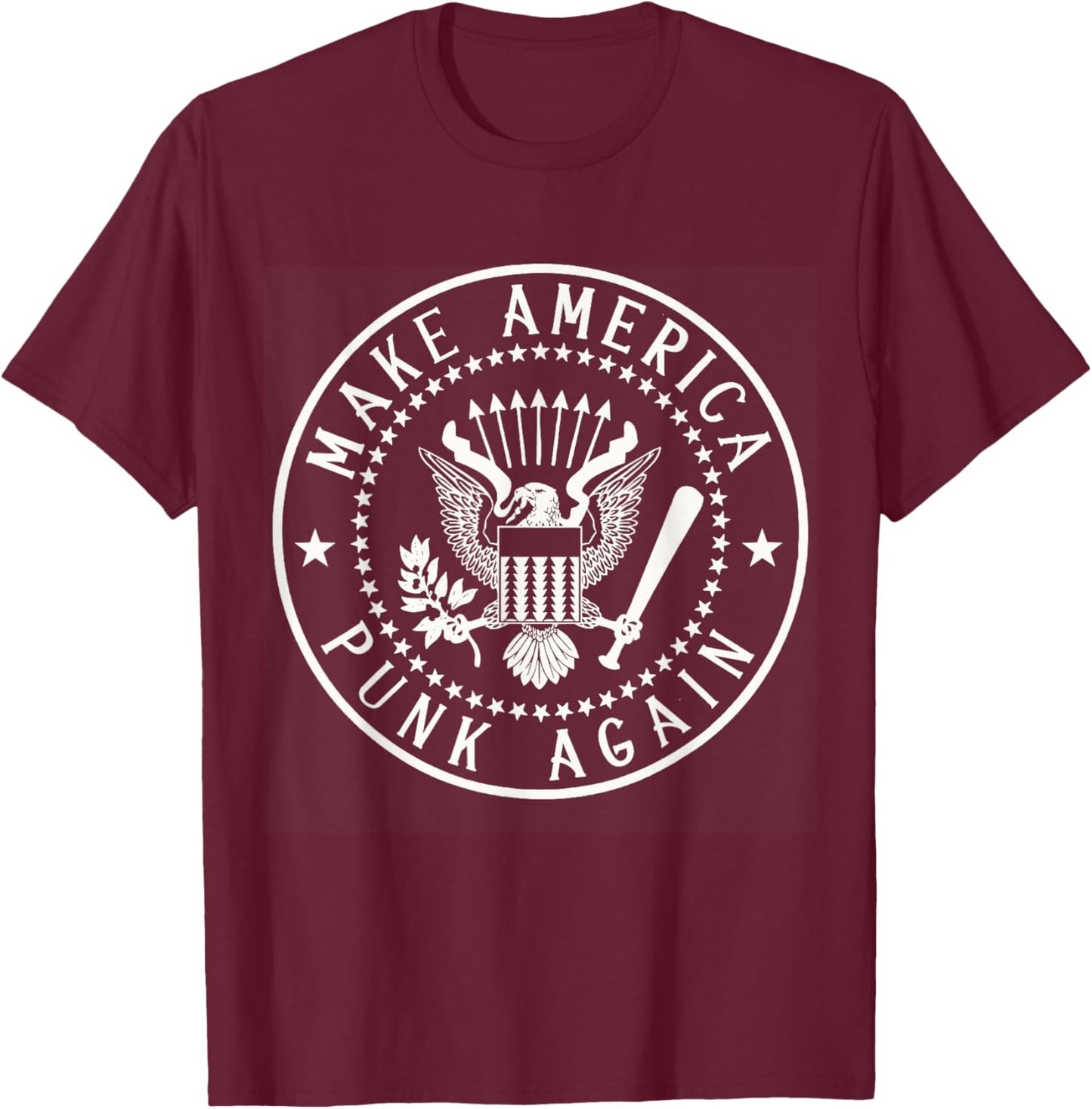 Funny Make America Punk Rock Again Outfits Awesome Apparel T-Shirt - T-Shirt | Maroon