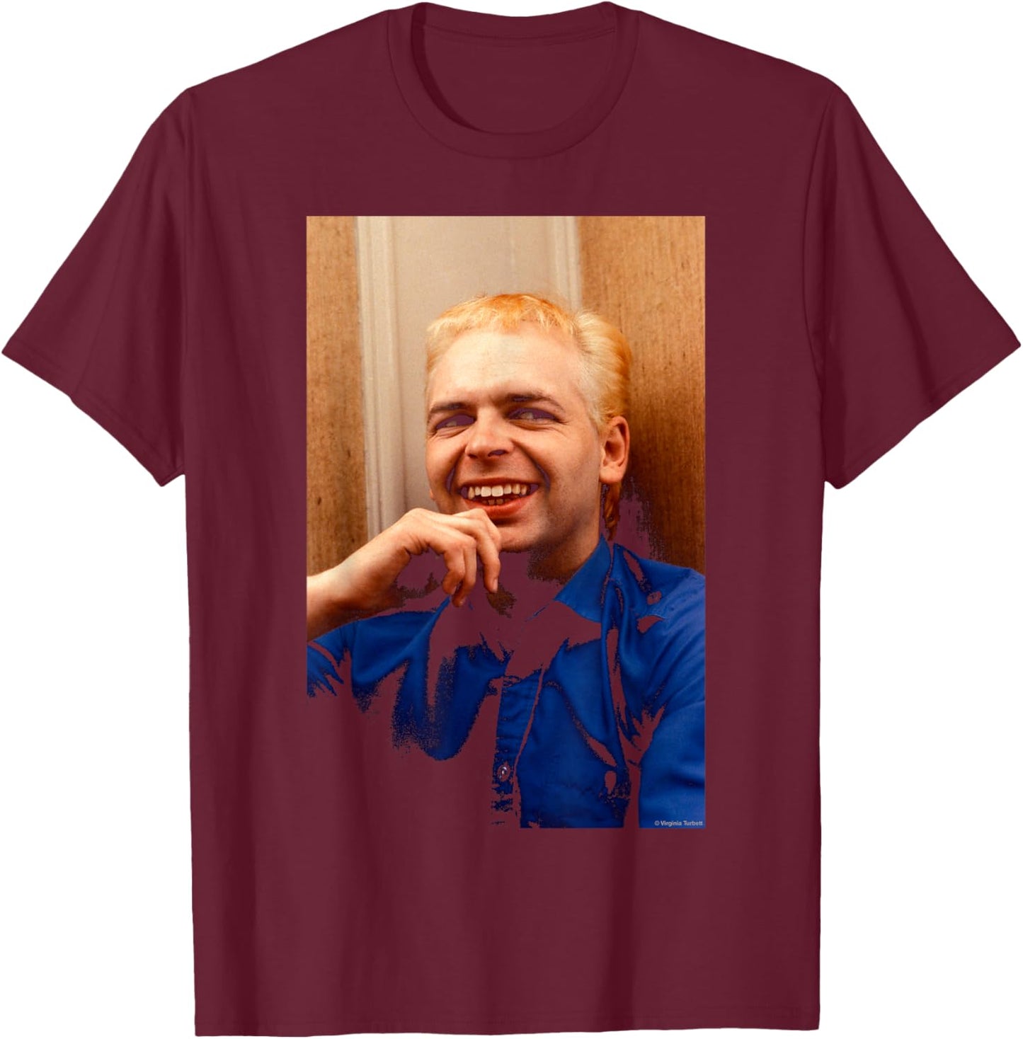 New Wave Artist Gary Numan By Virgina Turbett T-Shirt - T-Shirt | Maroon