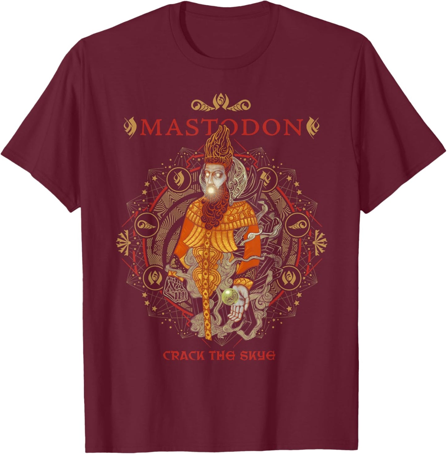 Mastodon – Cosmic Symbols T-Shirt - T-Shirt | Maroon