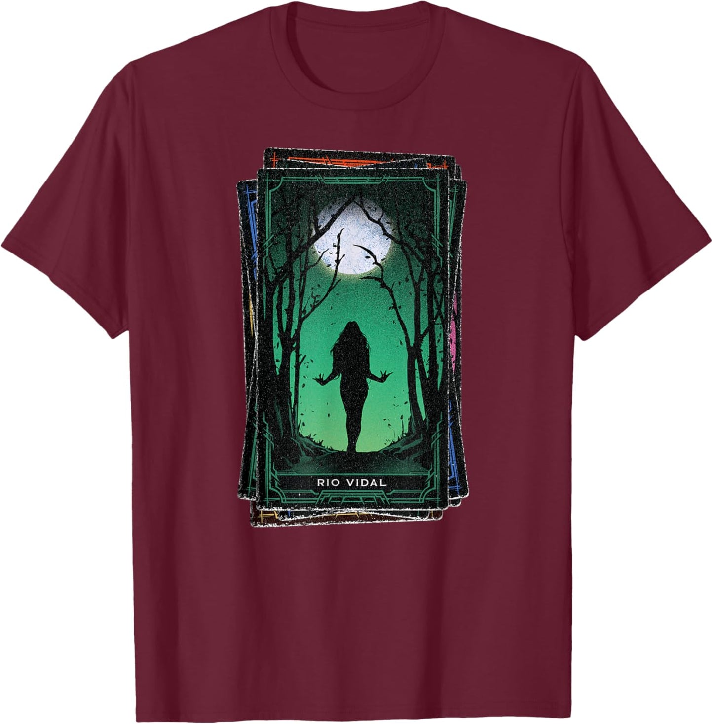 Marvel Agatha All Along Disney+ Rio Vidal Tarot Card T-Shirt - T-Shirt | Maroon