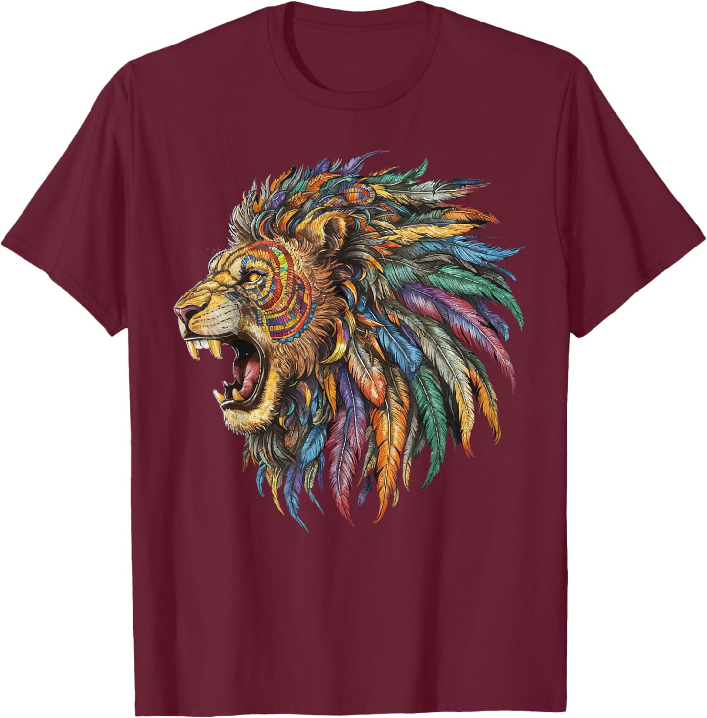 Mexican Alebrije Tiger Folk Art T-Shirt - T-Shirt | Maroon