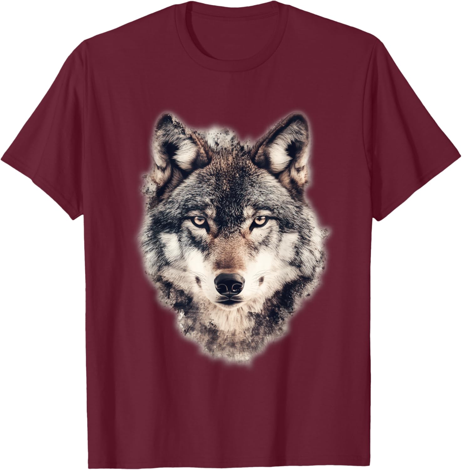 Wolf Graphic T-Shirt - T-Shirt | Maroon