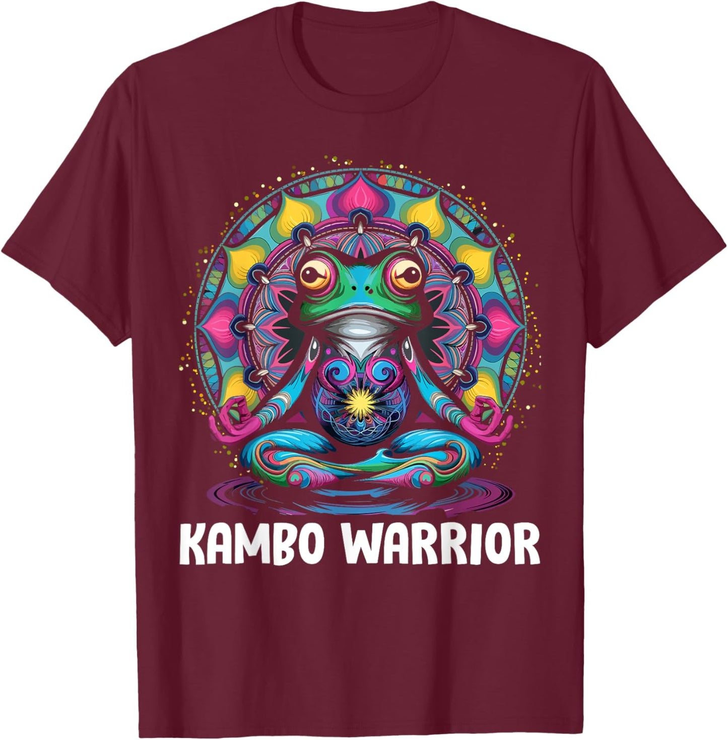 Kambo Warrior Giant Monkey Frog Traditional Medicine T-Shirt - T-Shirt | Maroon