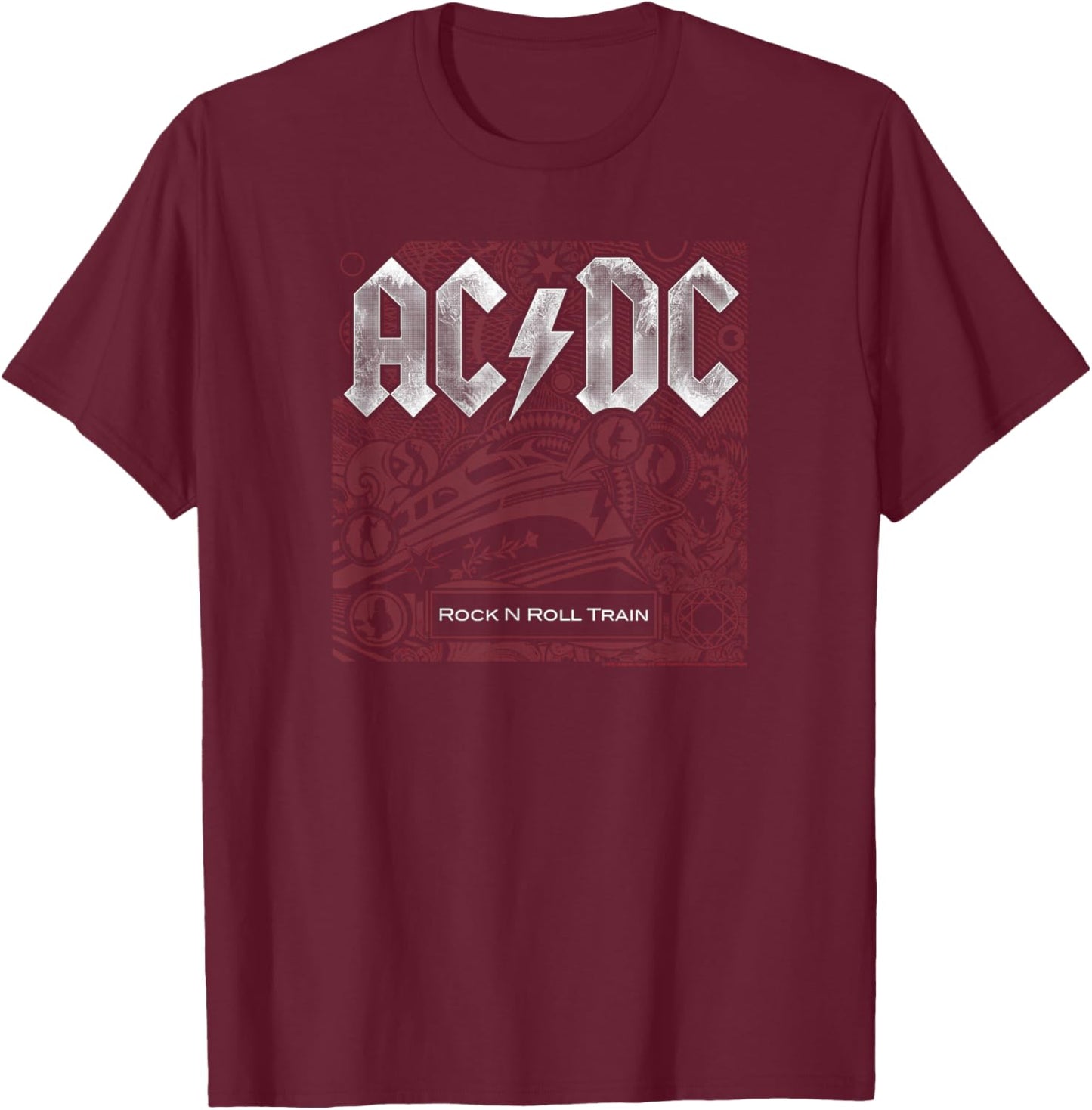 AC/DC - Rock n Roll Train T-Shirt - T-Shirt | Maroon
