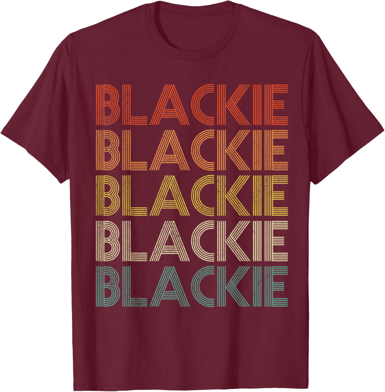 Blackie Vintage Retro T-Shirt - T-Shirt | Maroon