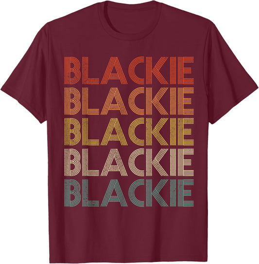 Blackie Vintage Retro T-Shirt - T-Shirt | Maroon