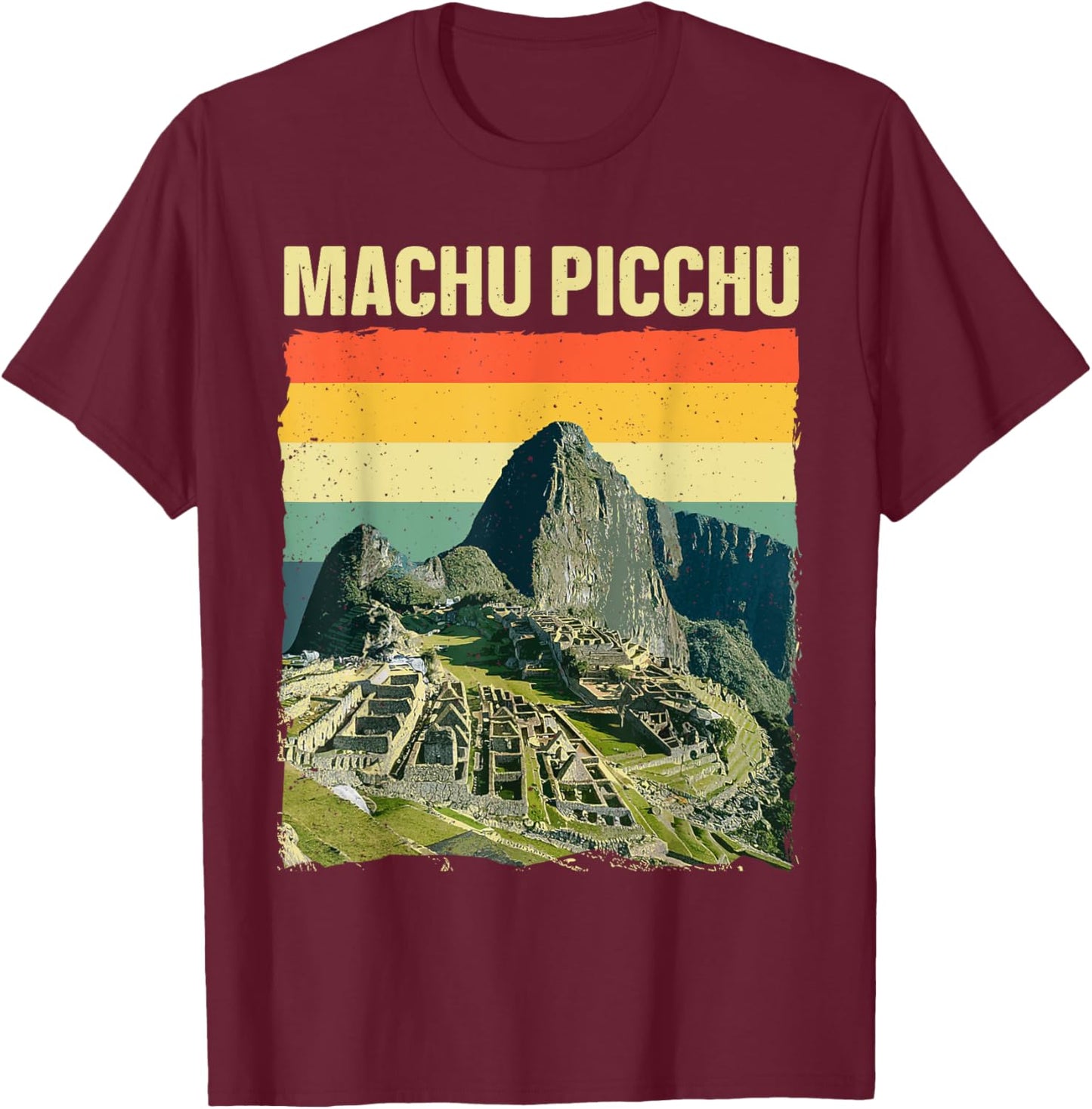 Cool Machu Picchu Art Women Kids Machu Picchu Peru T-Shirt - T-Shirt | Maroon