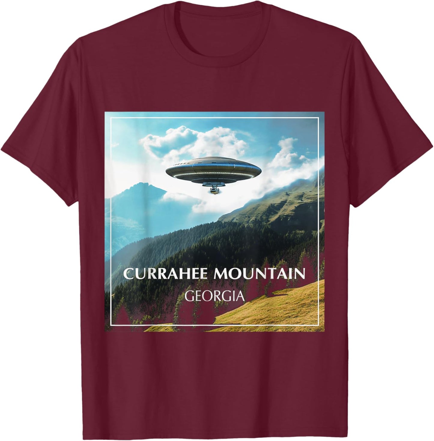 Currahee Mountain Georgia T-Shirt - T-Shirt | Maroon