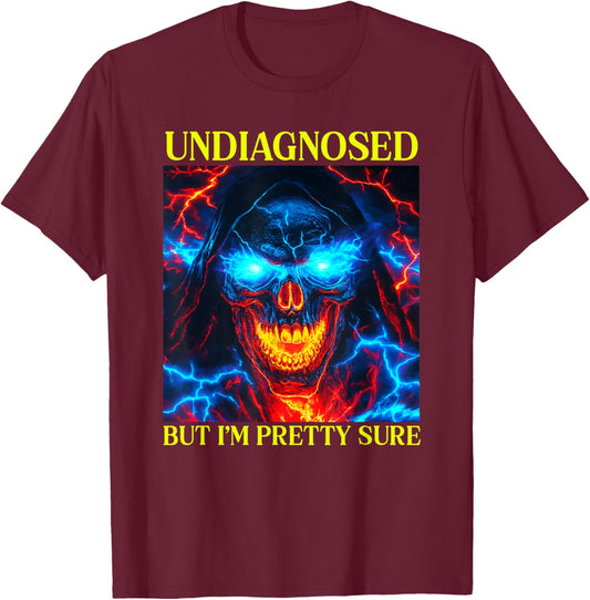 Autism Skeleton Meme T-Shirt - T-Shirt | Maroon