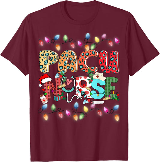 PACU Nurse Post Anesthesia Care Unit Christmas PACU Nurse T-Shirt - T-Shirt | Maroon