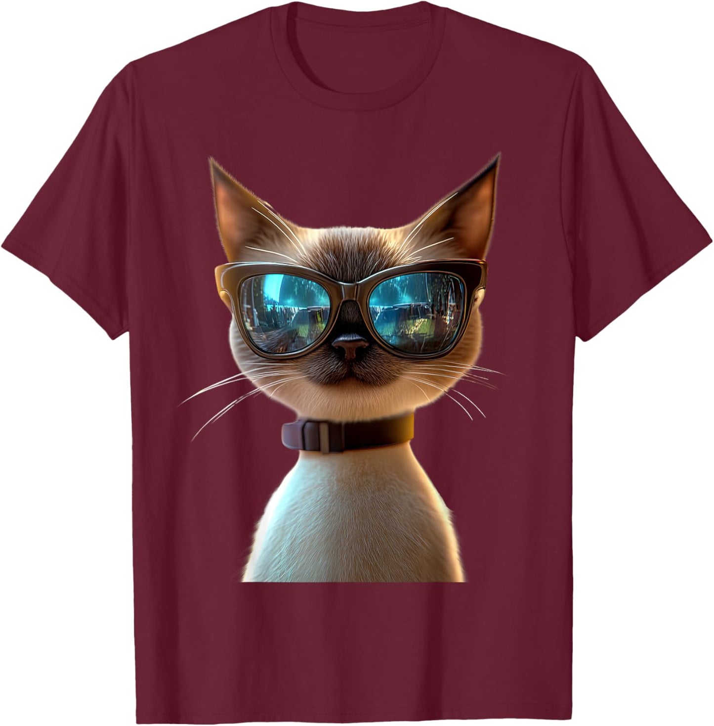 Siamese Cat Kitten Cat Lover Cat Mom Dad Cute Siamese Cats T-Shirt - T-Shirt | Maroon