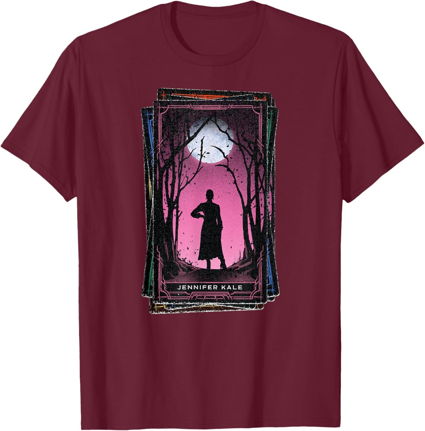 Marvel Agatha All Along Disney+ Jennifer Kale Tarot Card T-Shirt - T-Shirt | Maroon