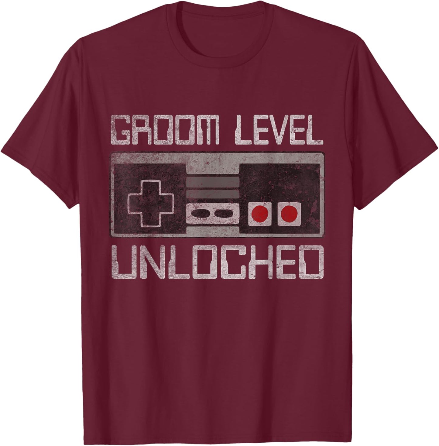 Groom Bachelor Party For Gamer Husband Wedding Groomsmen T-Shirt - T-Shirt | Maroon