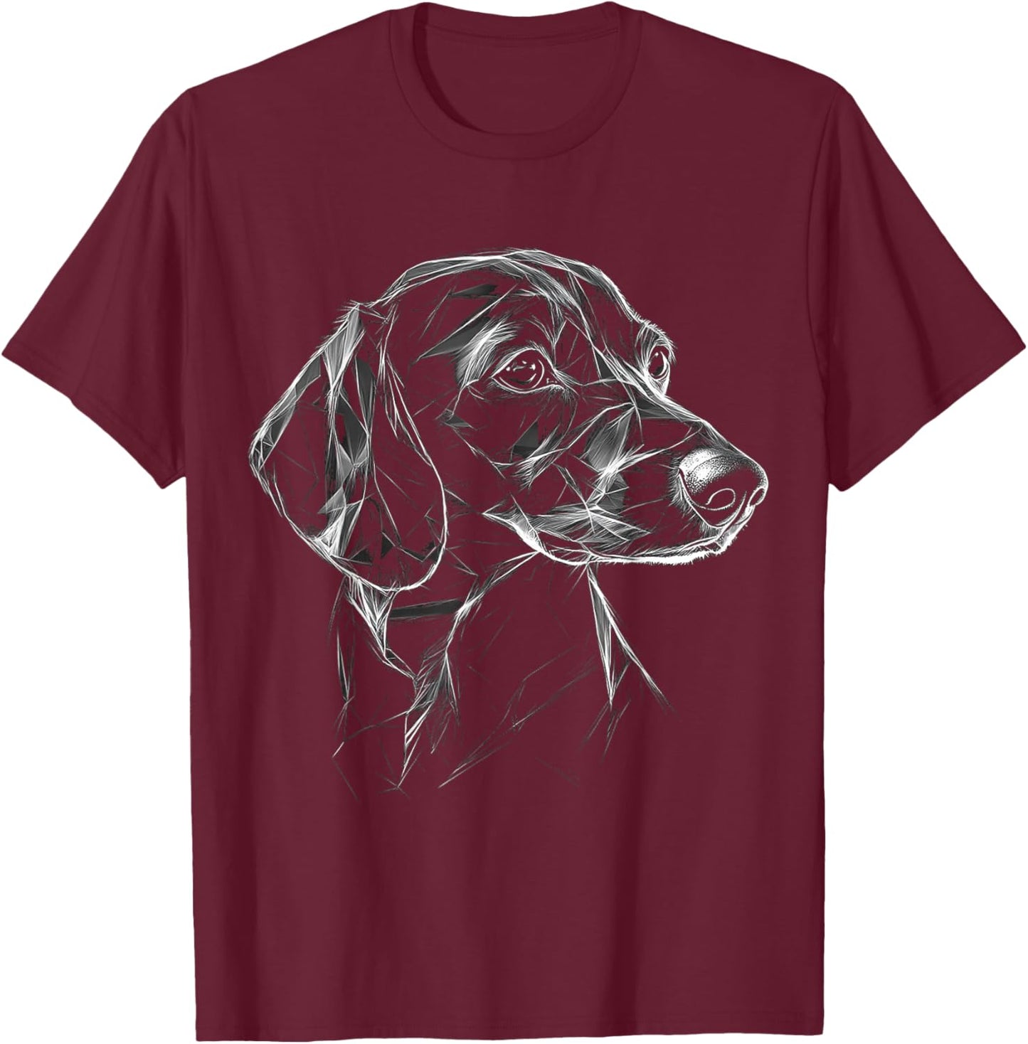 Dachshund Dog Motif Pet Art Dachshund Men Women Kids T-Shirt - T-Shirt | Maroon