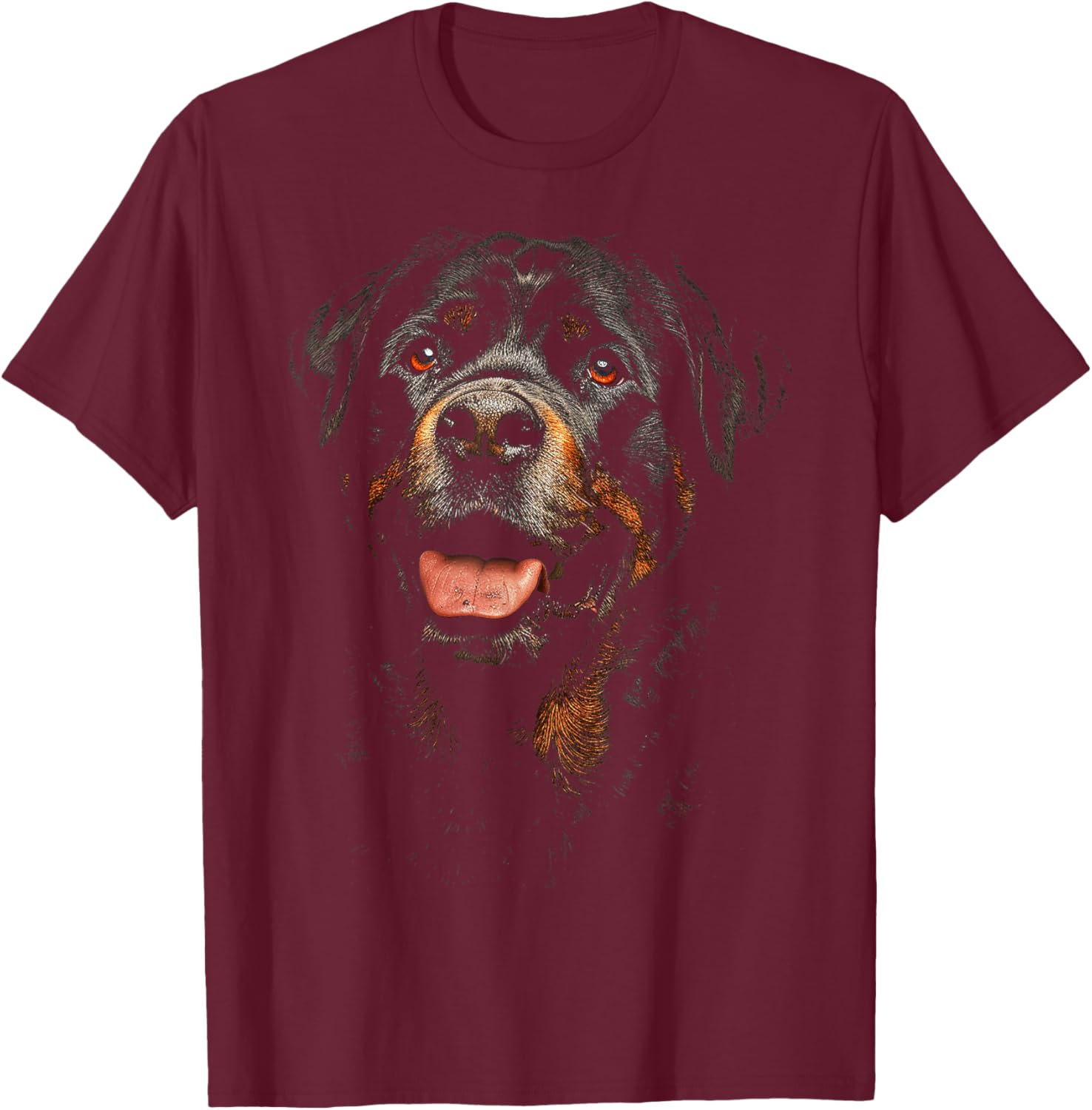 Rottweiler Dog Motif Pet Illustration Rottweiler T-Shirt - T-Shirt | Maroon