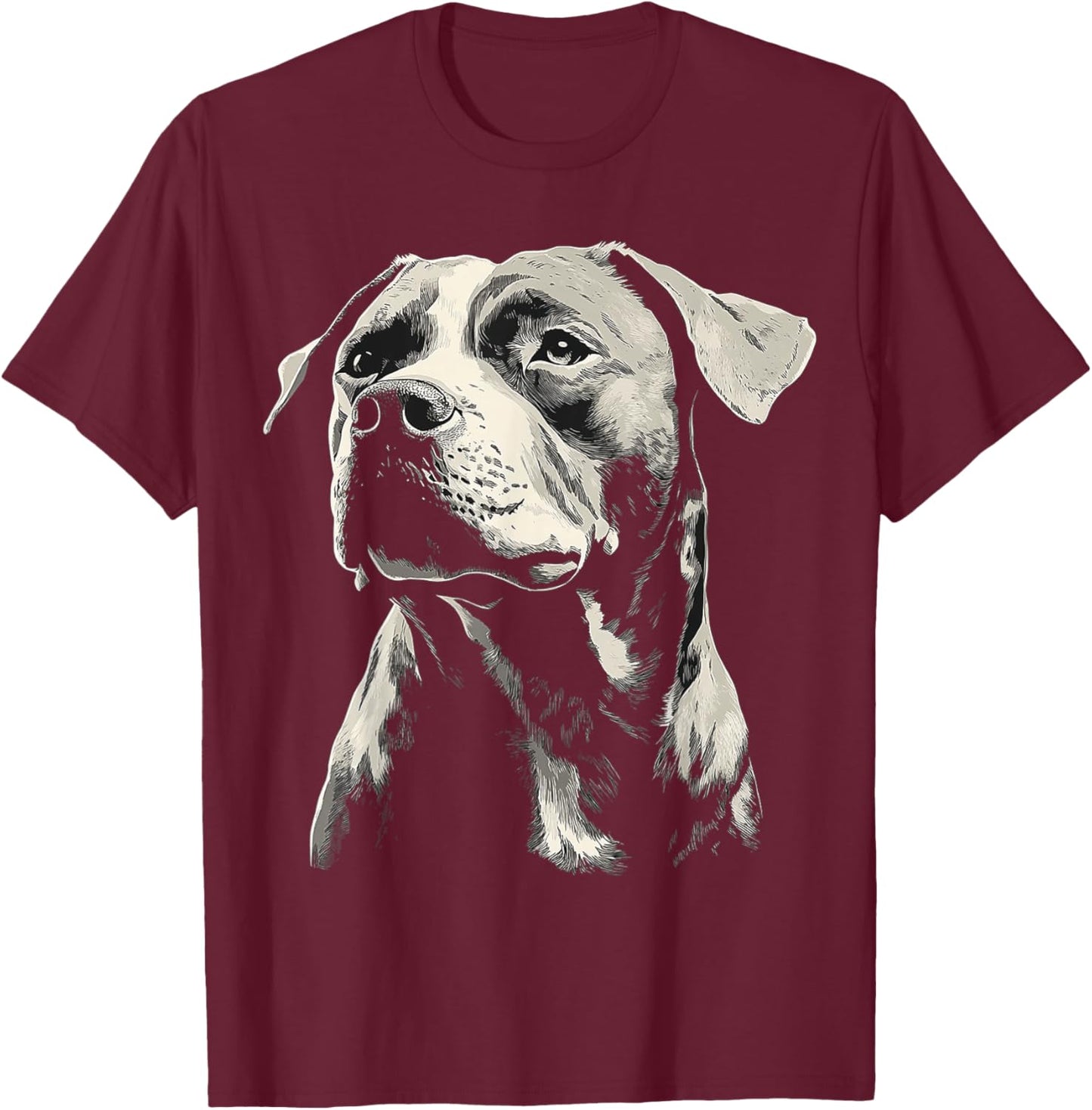 American Bully Dog Graphic Pet Art American Bully T-Shirt - T-Shirt | Maroon
