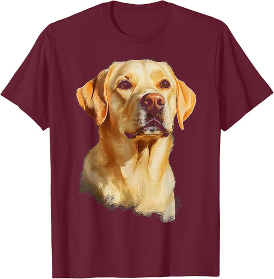 Labrador Retriever Dog Motif Pet Labrador Retriever T-Shirt - T-Shirt | Maroon