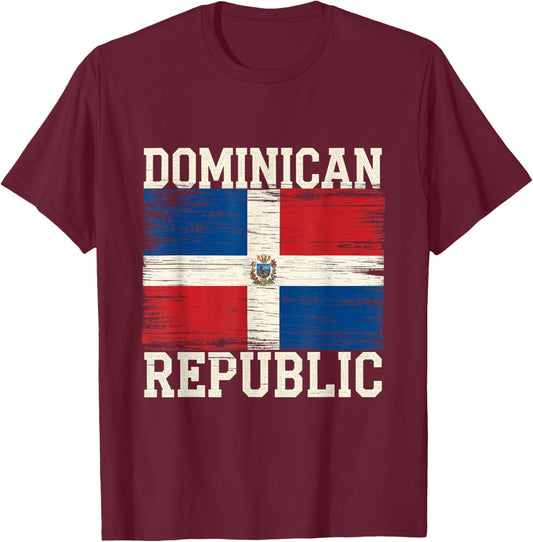 Dominican Republic National Pride Roots Heritage Culture T-Shirt - T-Shirt | Maroon