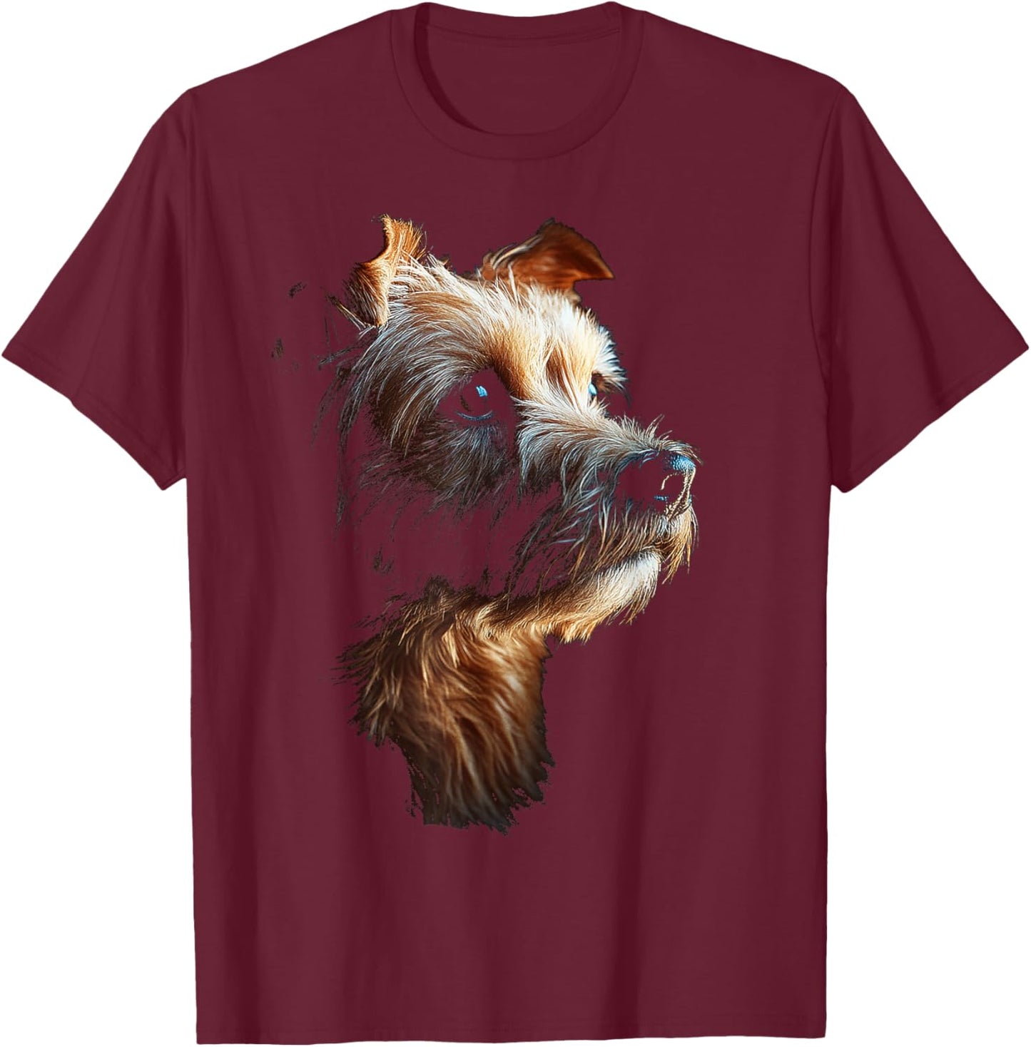 Norfolk Terrier Dog Motif Pet Illustration Norfolk Terrier Women Kids T-Shirt - T-Shirt | Maroon