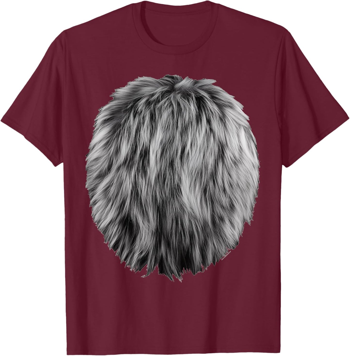 Gray Animal Belly Costume DIY Cosplay Koala Bear Mouse Wolf T-Shirt - T-Shirt | Maroon