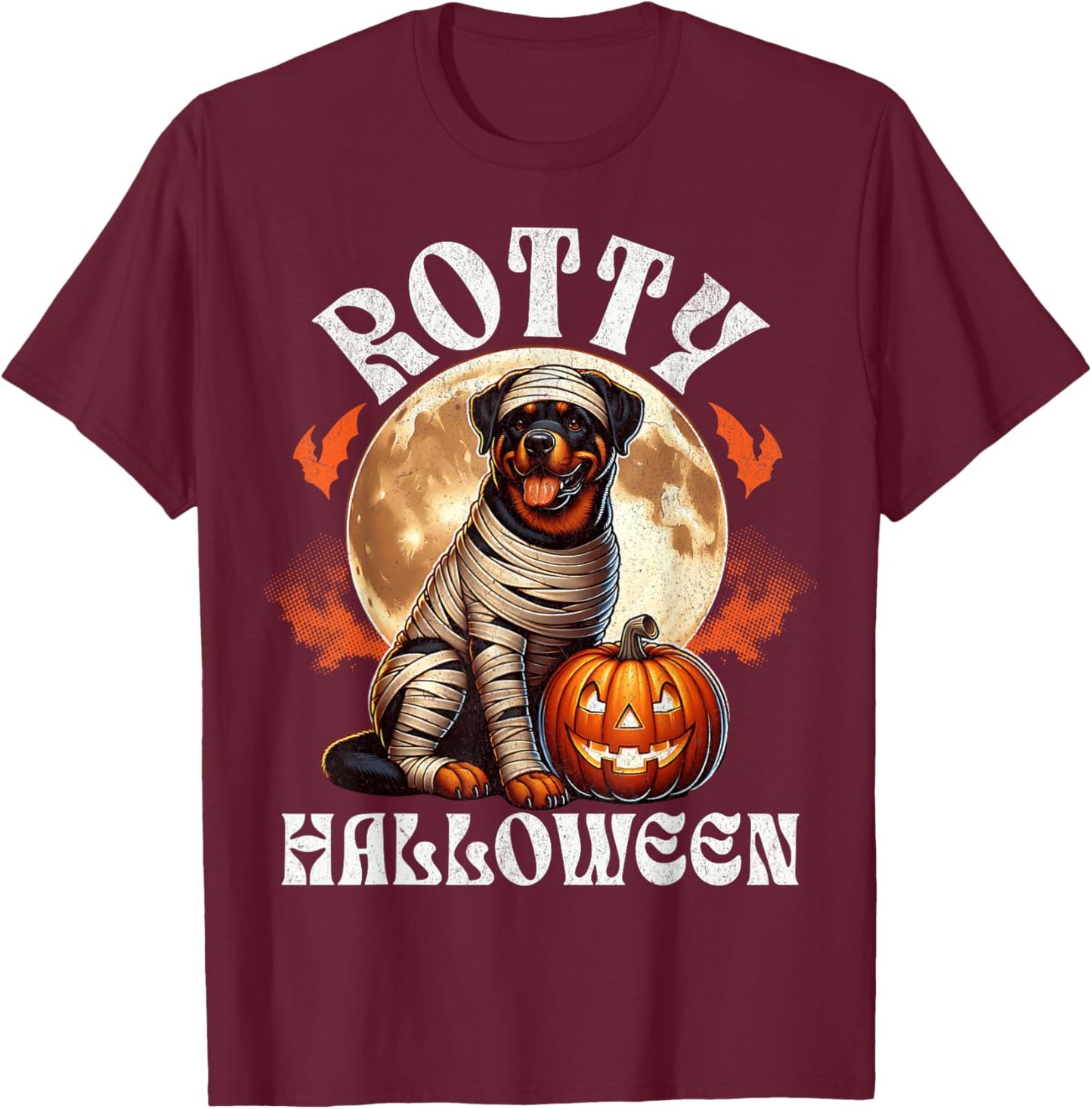 Halloween Costume Rottweiler Halloween Rotty Halloween T-Shirt - T-Shirt | Maroon